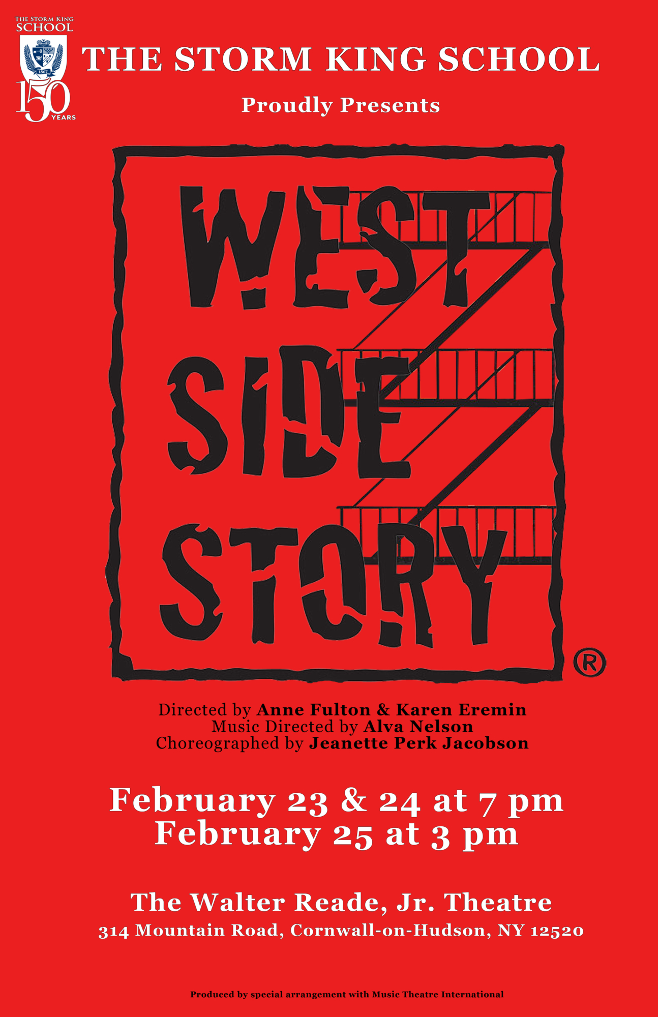 Storm King School theatre production poster: West Side Story