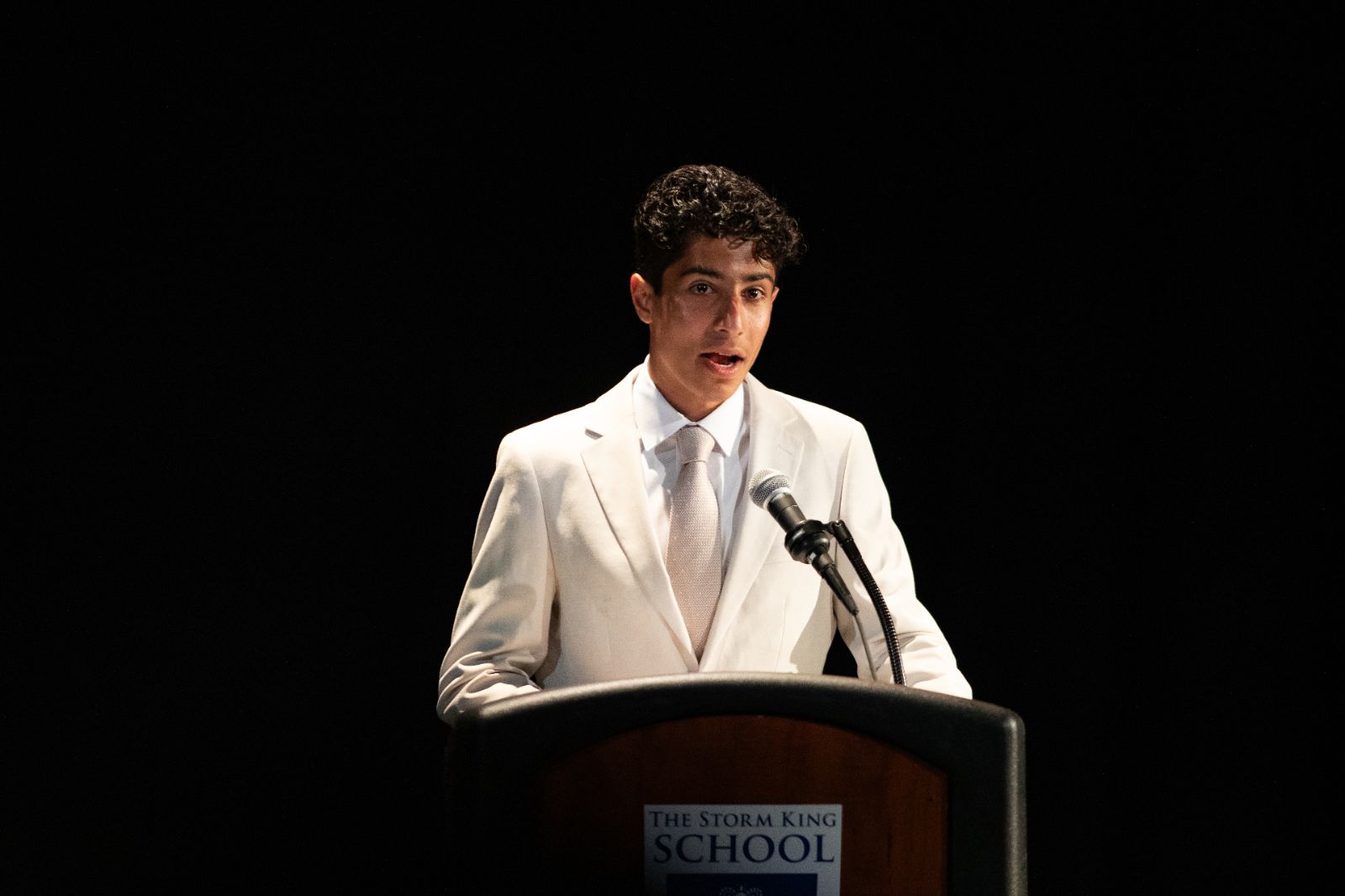 Student speaker at the podium