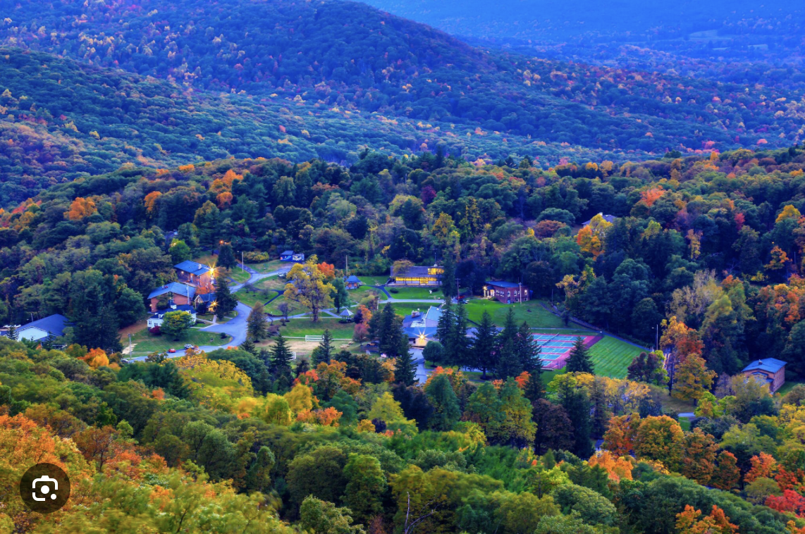Storm King School campus atop Storm King Mountain overlooking the Hudson River Valley