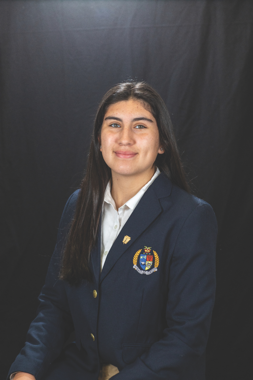 Elena Centeno '23 in her Storm King blazer.