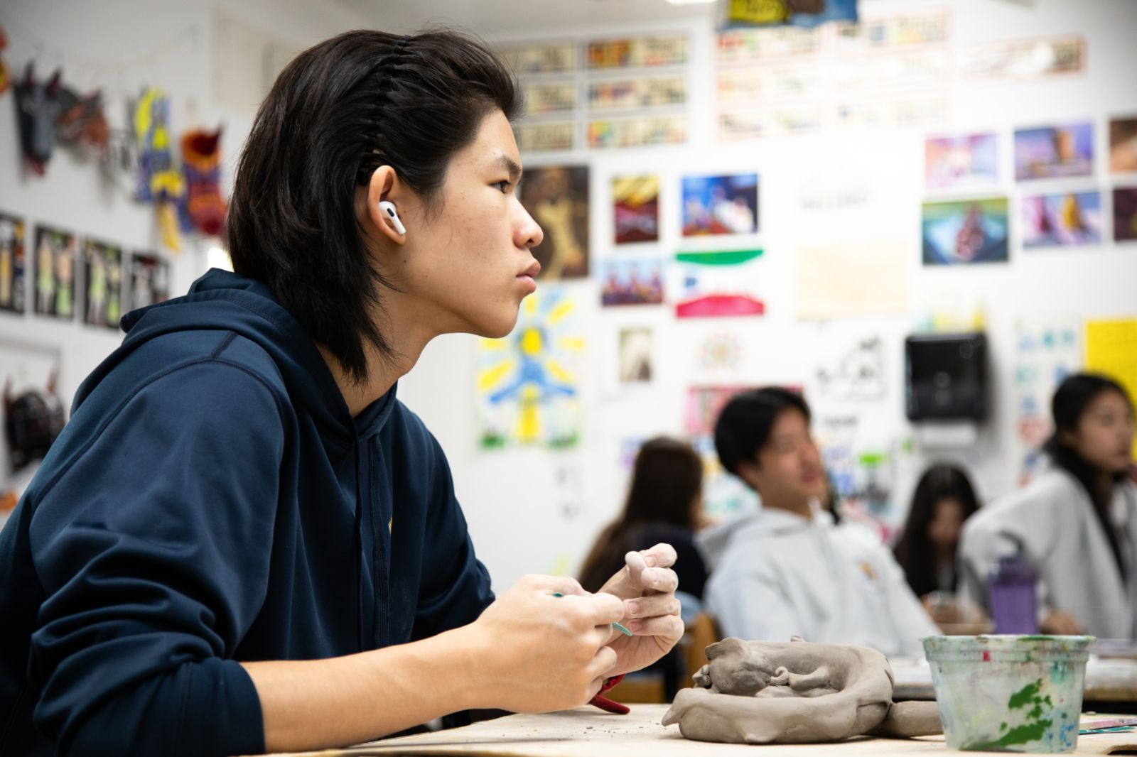 the ASP classroom — five students, one teacher, full attention
