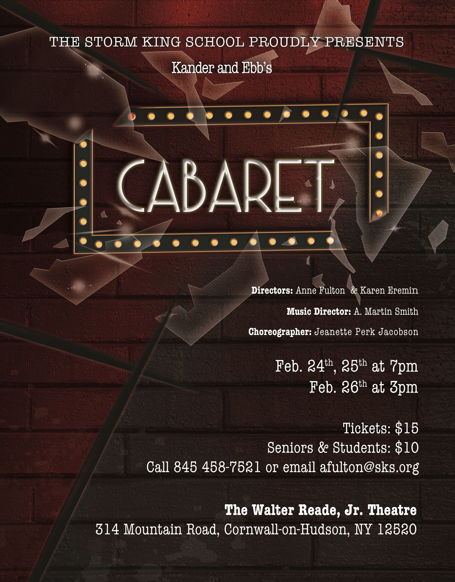 Storm King School theatre production poster: Cabaret