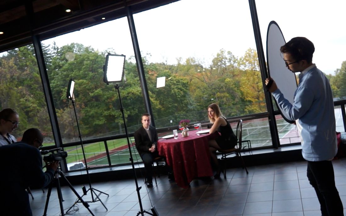 Storm King students in the film & video production studio