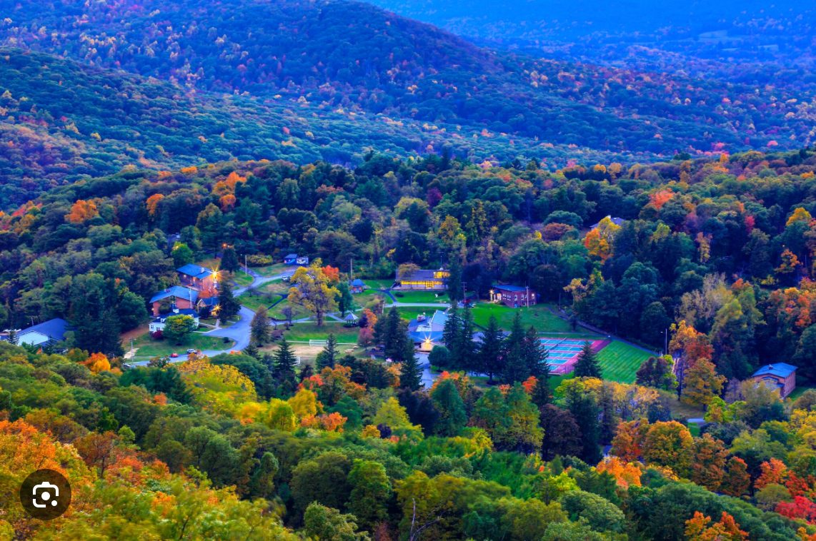 Storm King School campus atop Storm King Mountain overlooking the Hudson River Valley