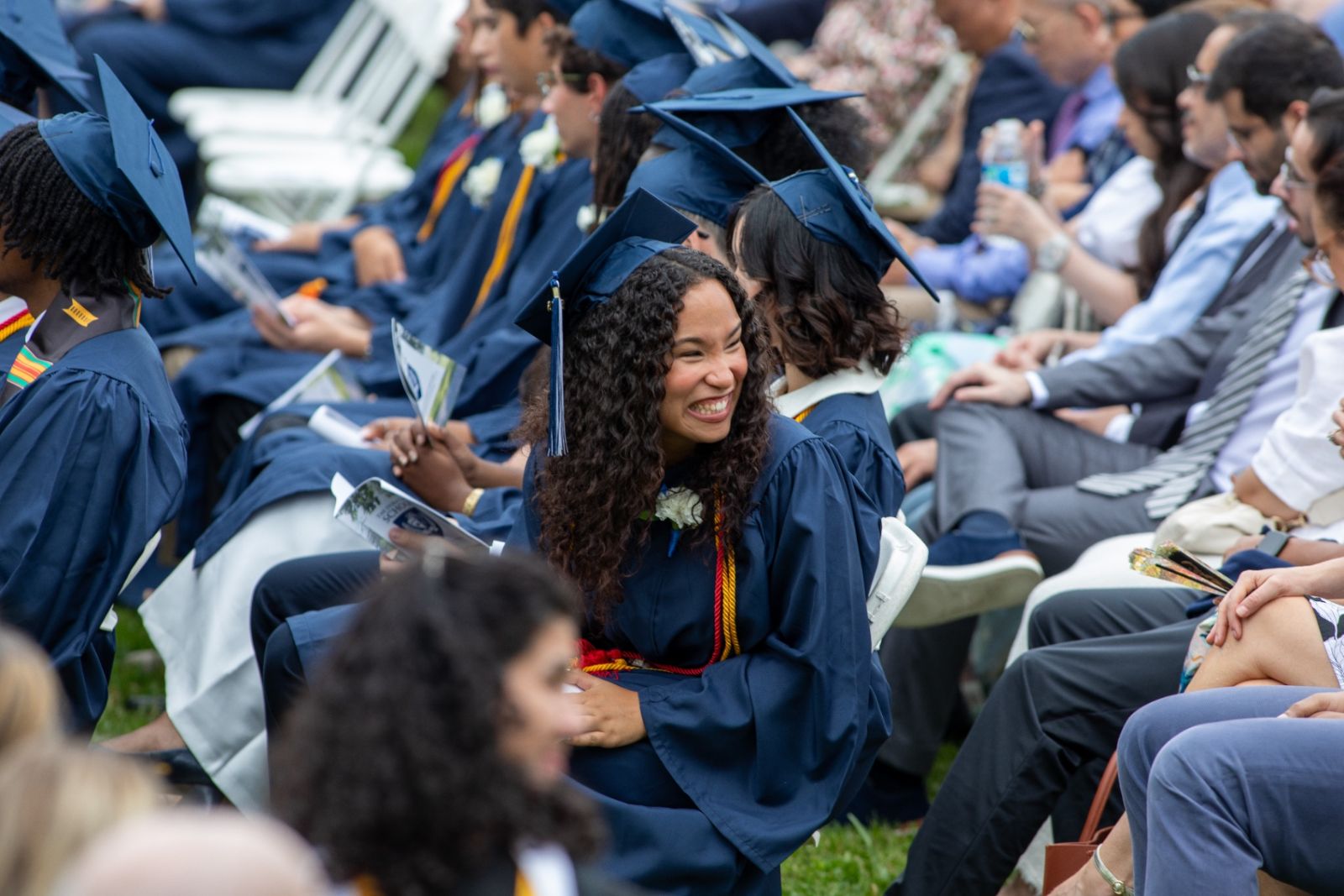 Graduates celebrating at Storm King commencement