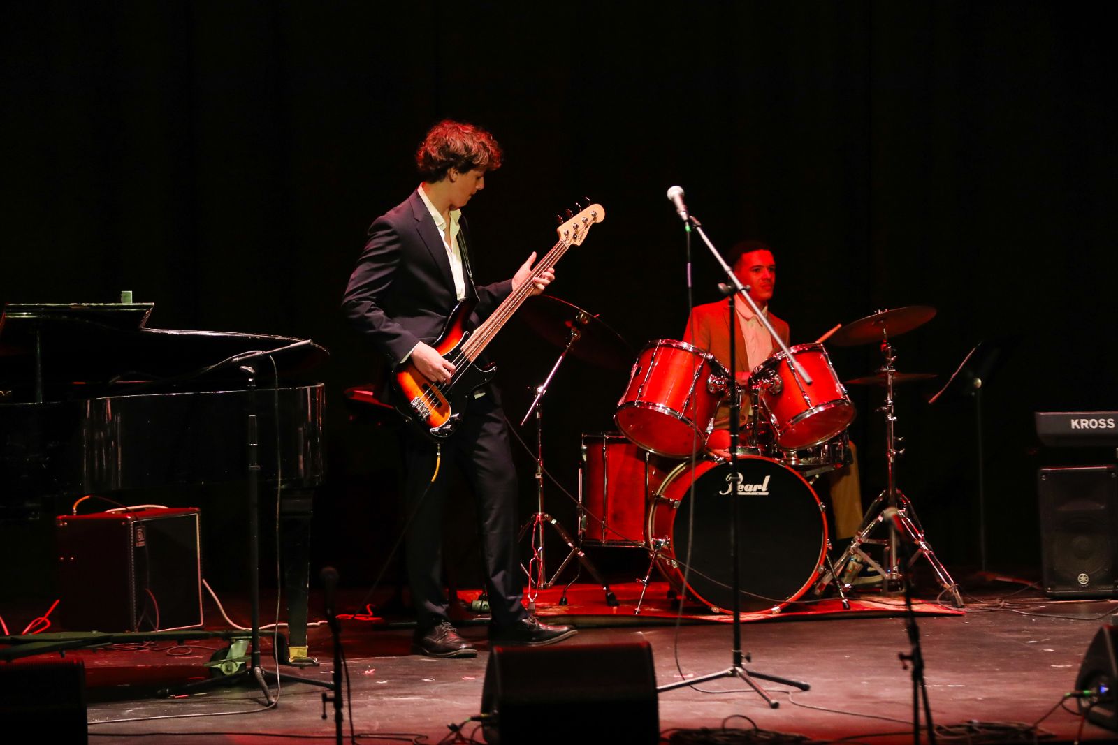 Student musicians perform a jazz set