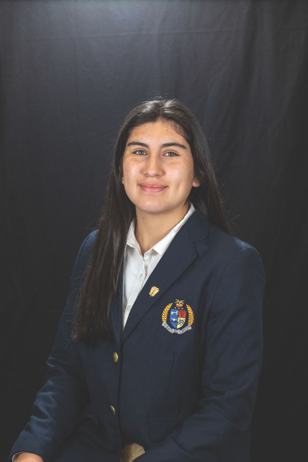 Elena Centeno '23 in her Storm King blazer.