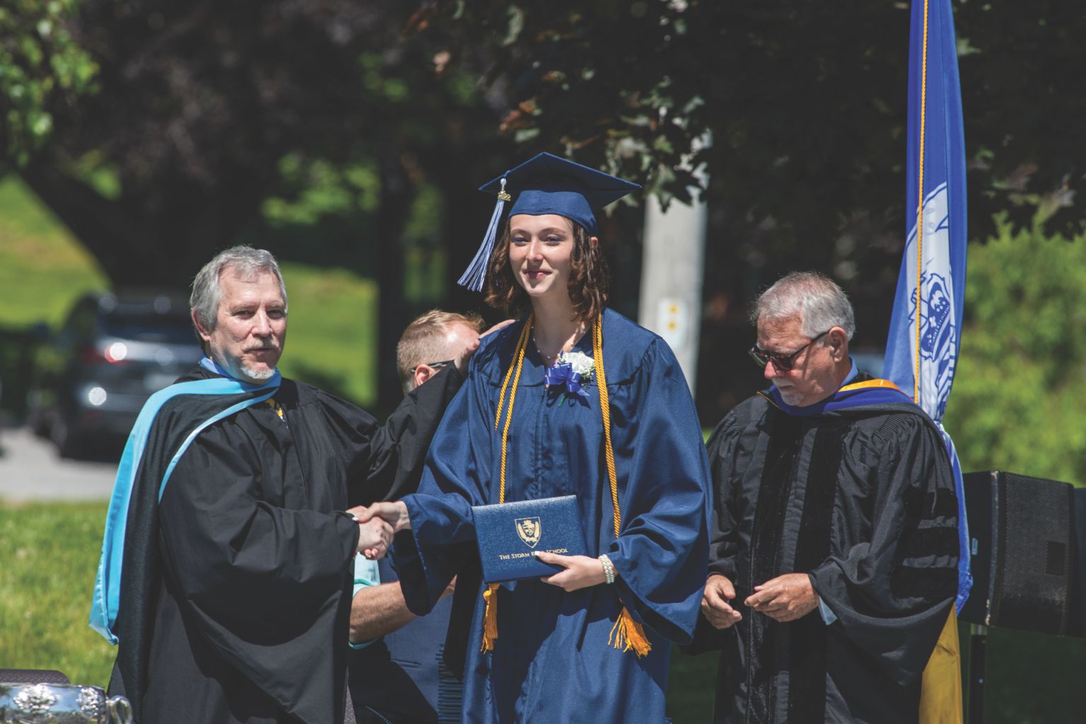 Zoe Buddie '22 on the Walter Reade Jr. Theatre stage.